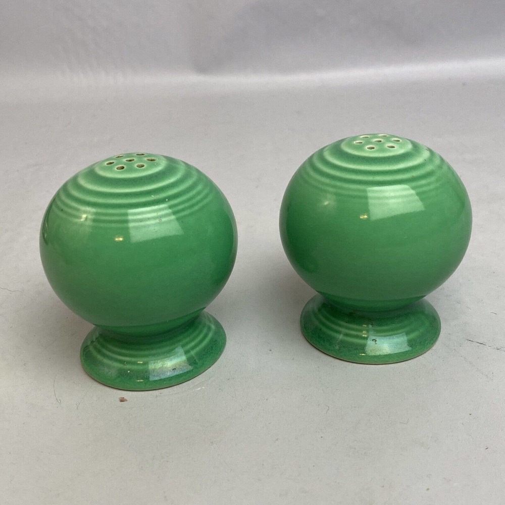 Fiesta Ware Green Glaze Salt & Pepper Shakers